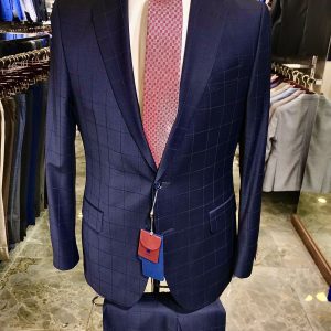Blue STripped 100% Wool Suit